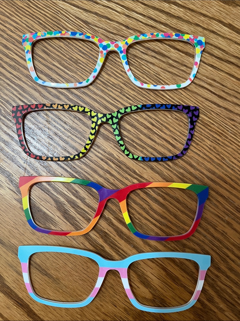 Pair Eyewear Larkin Toppers in Rainbow, Pride, and Transgender colors. Lot of 4
